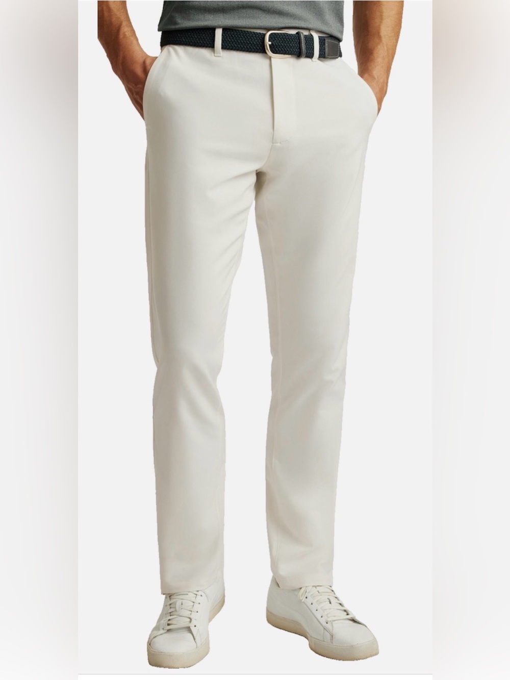 Bonobos Golf Pants Men’s 38x32 “Coconut Milk” Color Slim Fit Performance Stretch